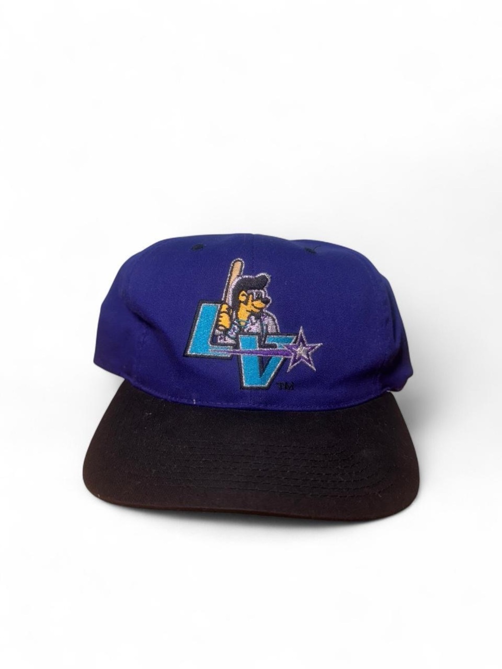 Vintage 90s Las Vegas Stars milb snapback hat purple embroidered outdoor cap